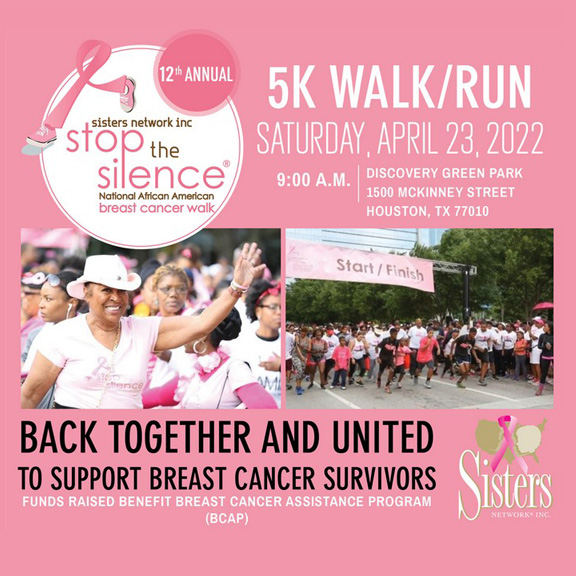 Sisters Network Stop the Silence Walk April 23, 2022 Designs Can